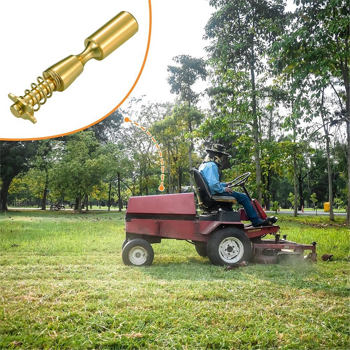 Tractor Implement - 4-delige PTO snelkoppelingspen, veerpen voor aftakas,