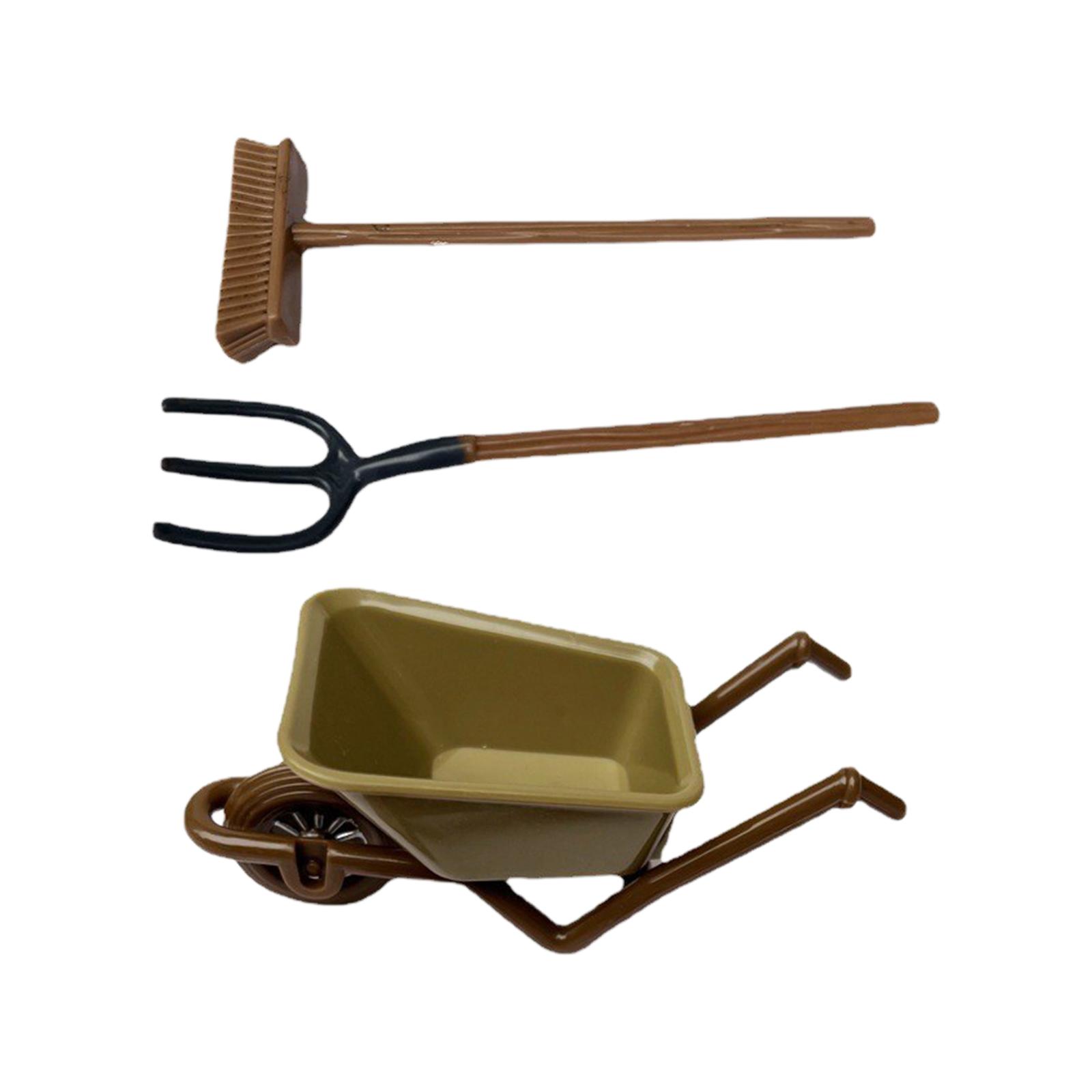 Agriculture Farming Vehicles - 3x 1:12 Poppenhuis Landbouw Gereedschap Gemonteerde