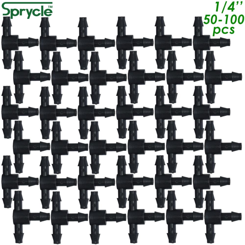 Irrigation Drip Tape - Sprycle 20-100 Stuks Prikkeldraad Tee 3-Way