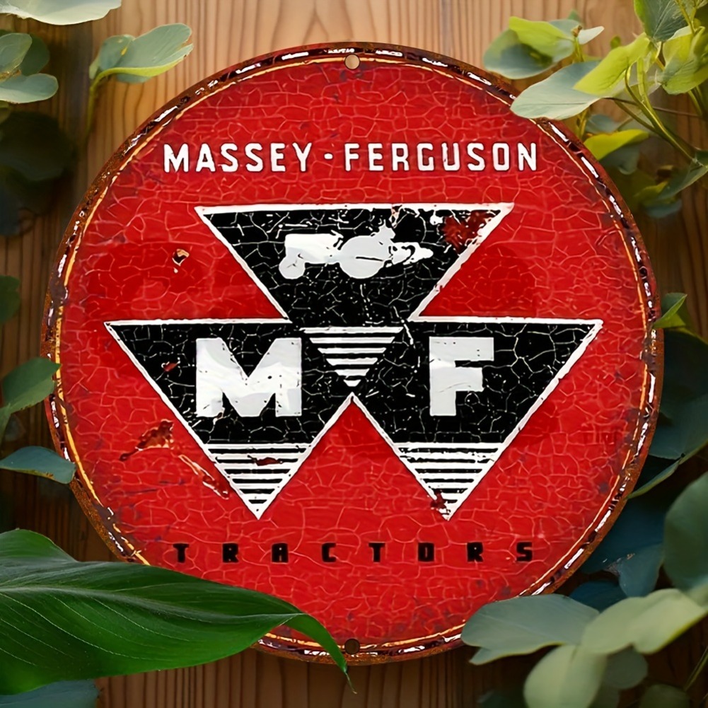 Farming Agriculture Logo - Vintage Massey Ferguson Tractoren Ronde Metalen