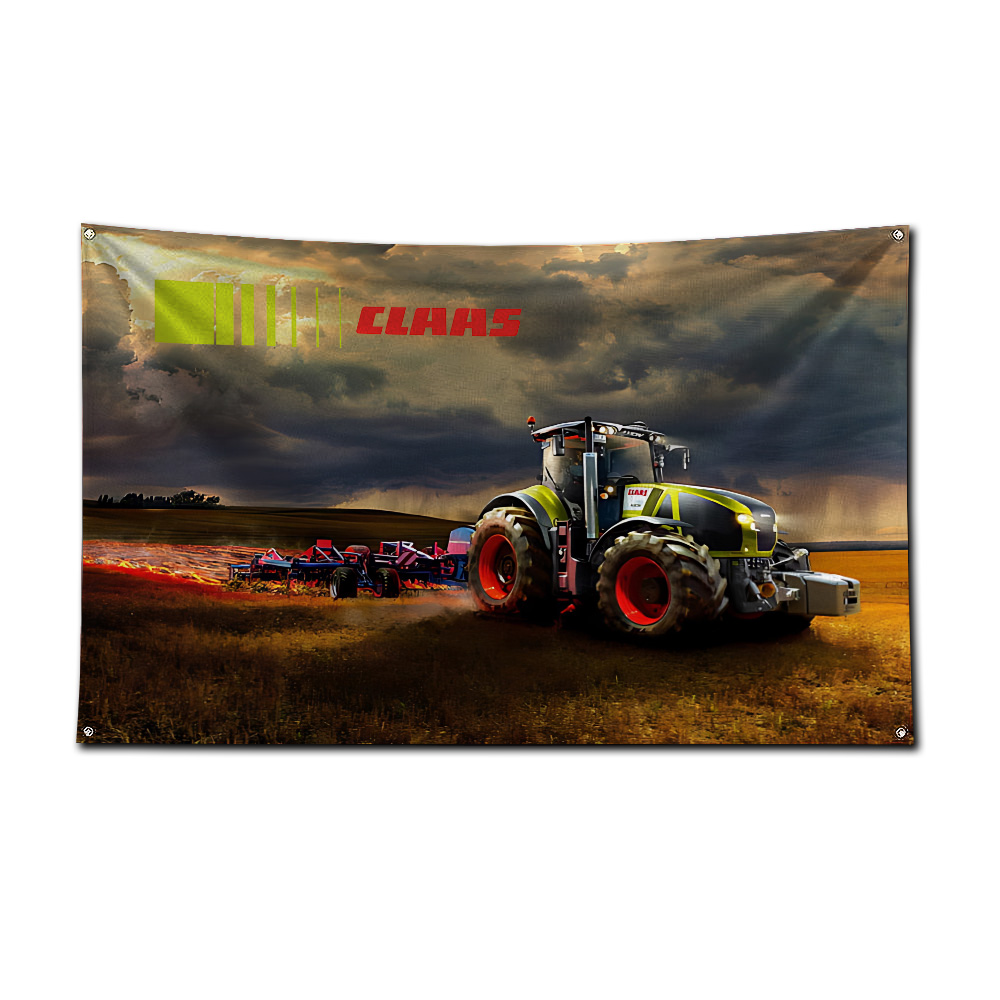 Tractor- en maaidorser-vlag, g - Farming Agriculture Logo recensie en prijs