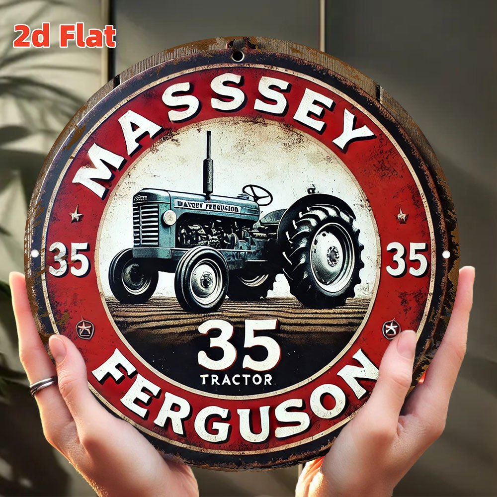2D platte vintage Massey Fergu - Farming Agriculture Logo recensie en prijs