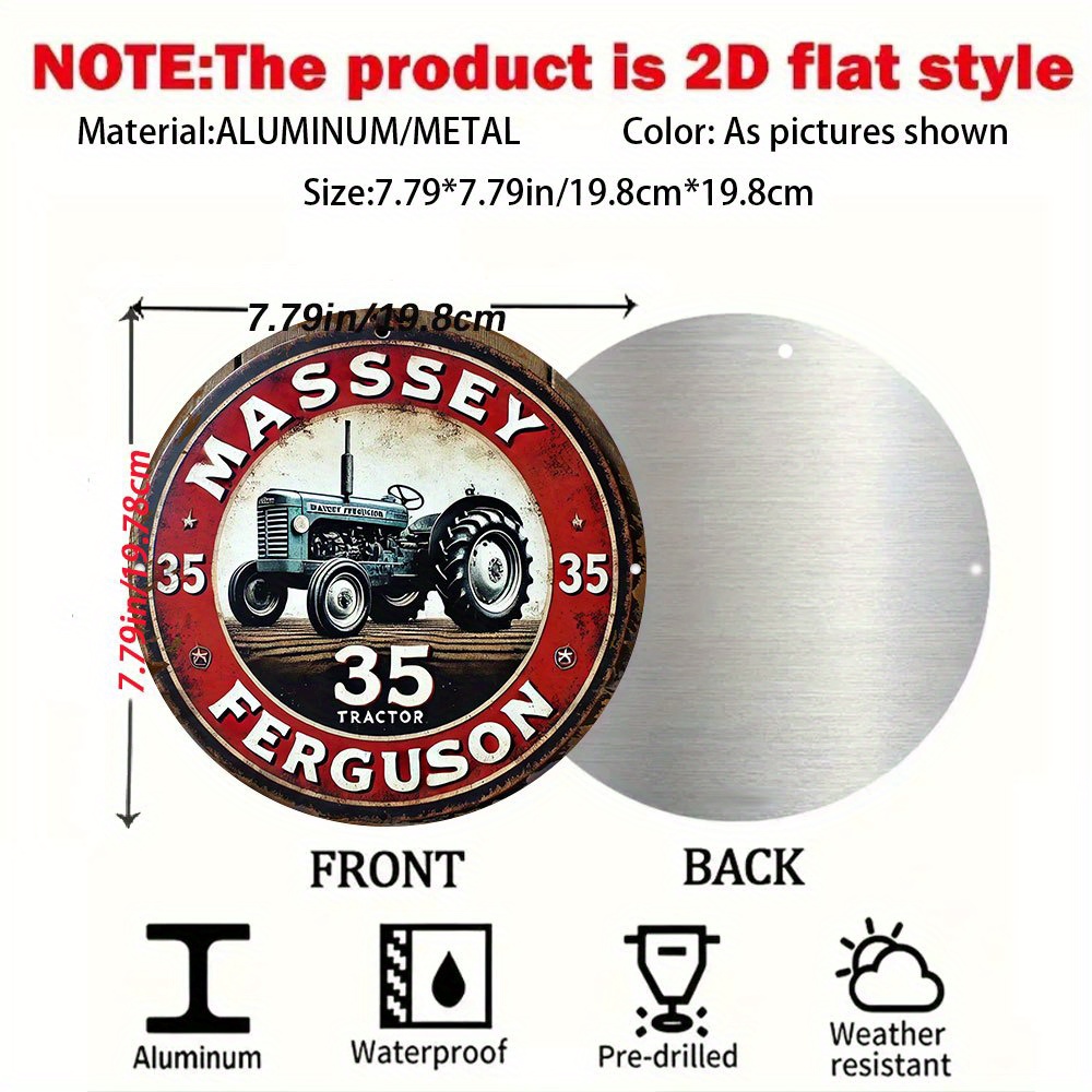 2D platte vintage Massey Fergu - Farming Agriculture Logo recensie en prijs