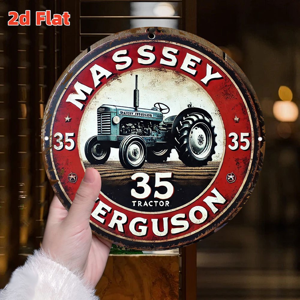 2D platte vintage Massey Fergu - Farming Agriculture Logo recensie en prijs