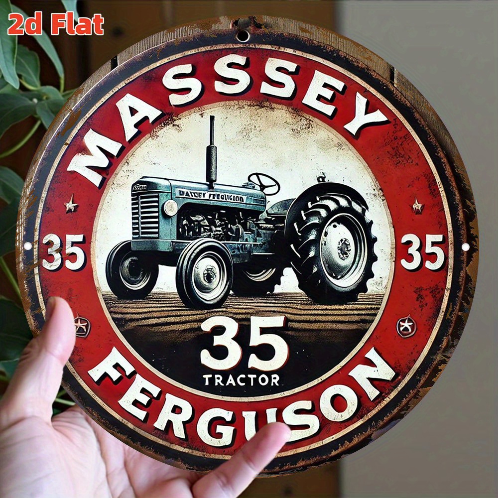 2D platte vintage Massey Fergu - Farming Agriculture Logo recensie en prijs